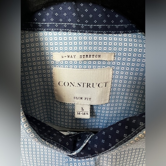 BLUE DRESS SHIRT FOUR WAY STRETCH - Picture 2 of 3